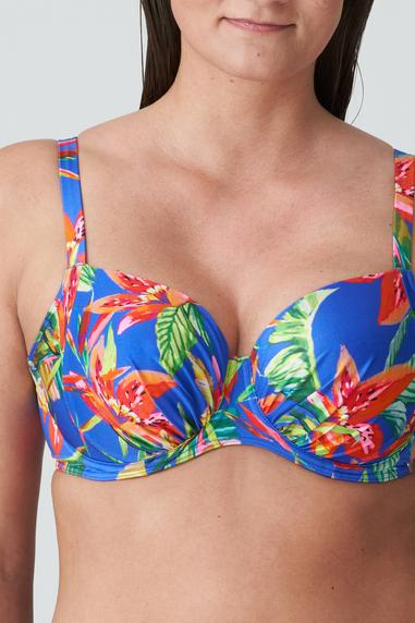 PrimaDonna Swim LATAKIA padded balcony bikini top Tropical Rainforest