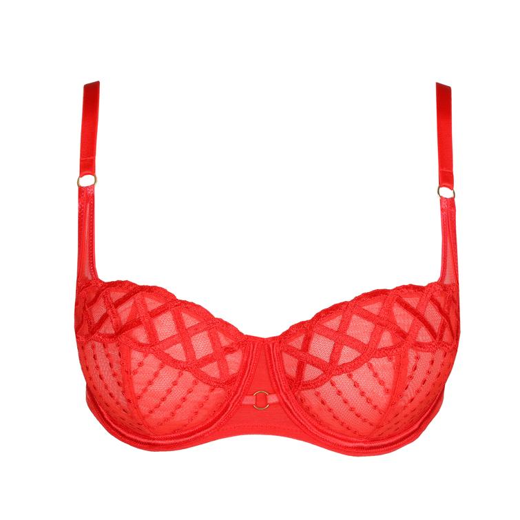 Marie Jo JHANA balcony bra with vertical seam Fiesta Red