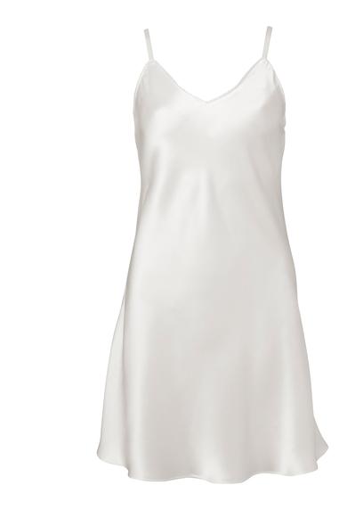 Lady Avenue Pure Silk y&ouml;asu Luonnonvalkoinen