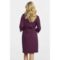 Damella dressing gown with lace Plum