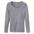 Calida True Confidence woolsilk undershirt Platin Melé