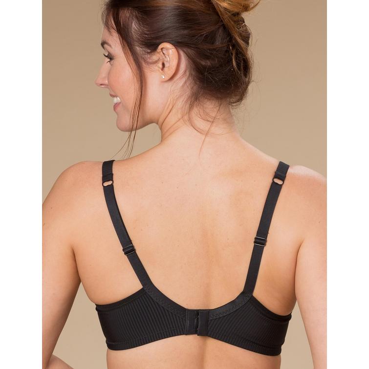 Trof&eacute; Sanna Stripe topattu rintaliivi Musta