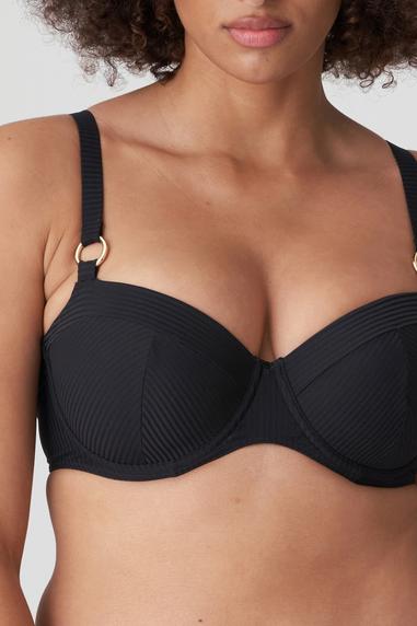 PrimaDonna Swim SAHARA padded balcony bikini top Black