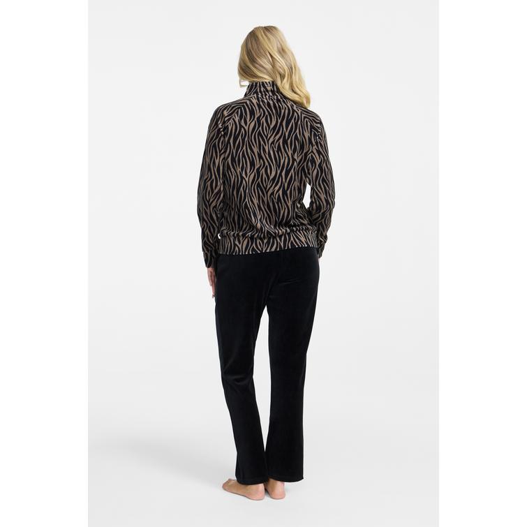 Damella mysdress i velour Zebra