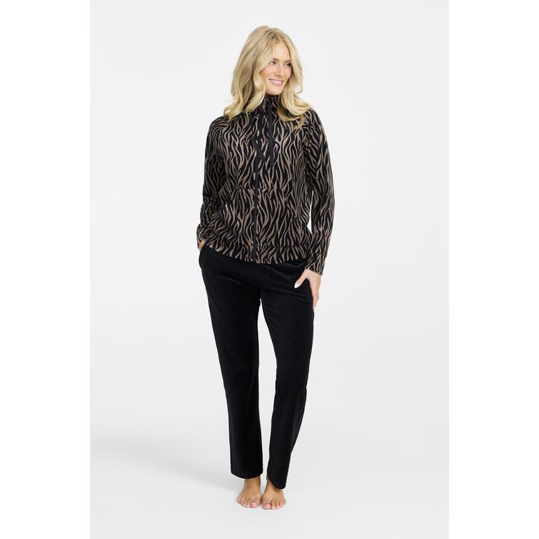 Damella mysdress i velour Zebra