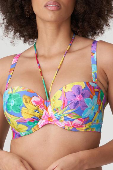 PrimaDonna Swim SAZAN axelbandslös bikini-bh Blue Bloom