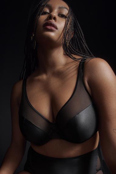 PrimaDonna Twist ZIPOLITE halvvadderad plunge-bh Svart