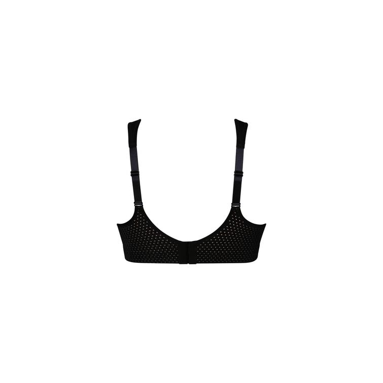 Anita Air Control Delta Pad vadderad sport-bh med protesfickor Svart