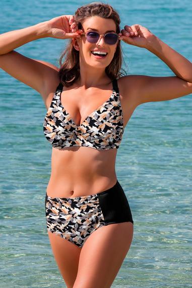 Wiki Barbados korkea bikinihousu Brown/Black