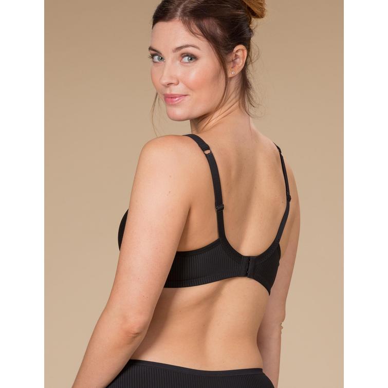 Trof&eacute; Sanna Stripe topattu rintaliivi Musta