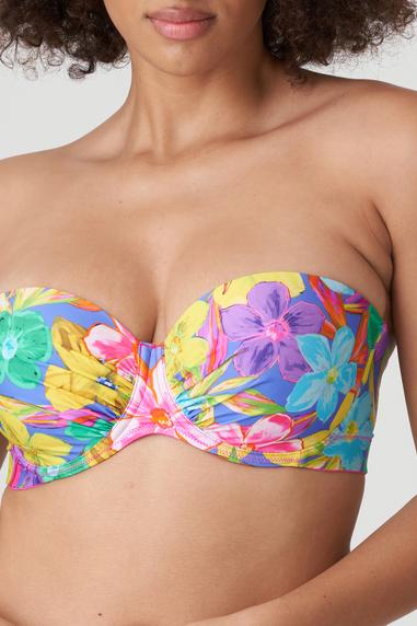 PrimaDonna Swim SAZAN axelbandslös bikini-bh Blue Bloom