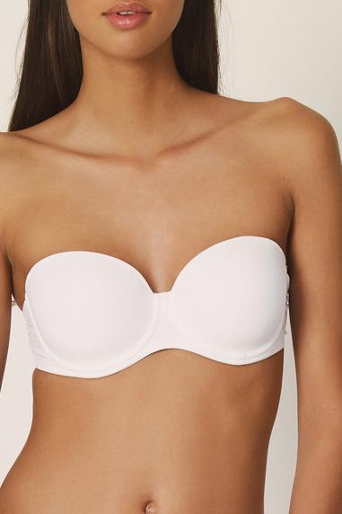 Marie Jo TOM topattu olkaimeton rintaliivi Valkoinen