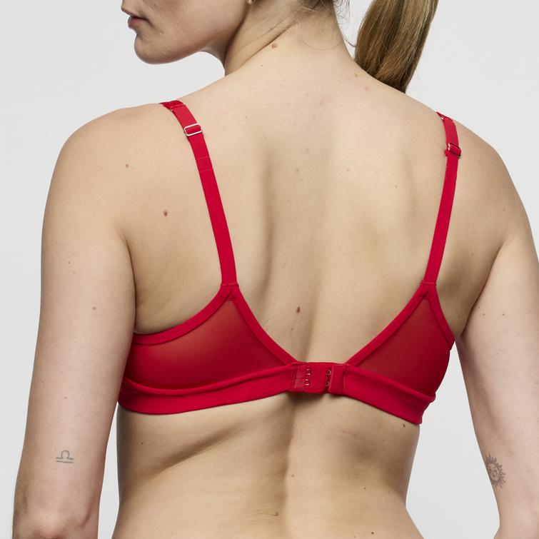 Marie Jo LOUIE padded balcony bra True Red