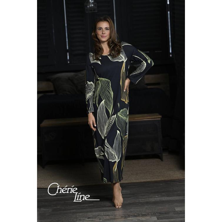 Ringella CherieLine longsleeved nightdress Black-Green
