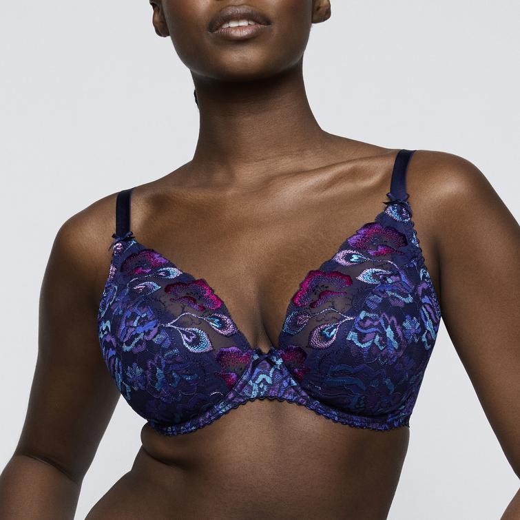 SAN ANGEL half padded plunge bra Water Blue