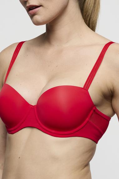 Marie Jo LOUIE padded balcony bra True Red