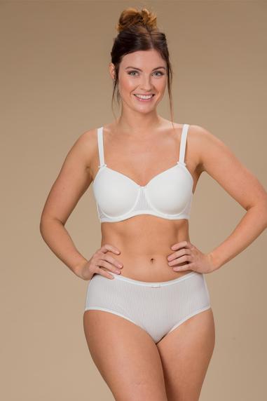 Trof&eacute; Sanna Stripe topattu rintaliivi Ivory