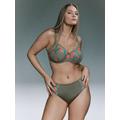 CALA LUNA botanique full cup bra, green