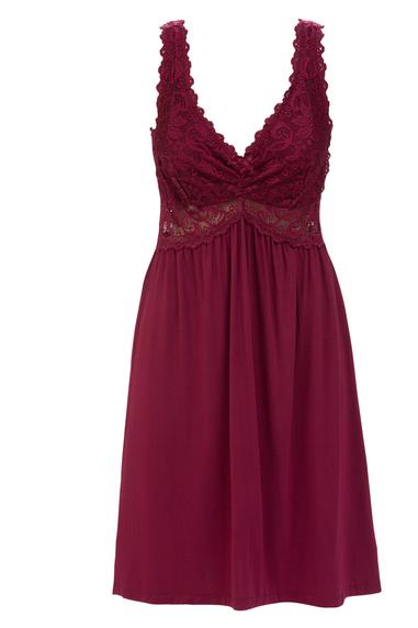 Trof&eacute; lace nightgown Bordeaux