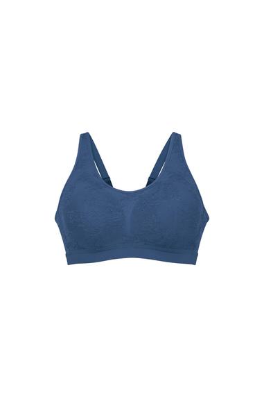 Anita Essential Lace top bra with pockets Blue Heaven