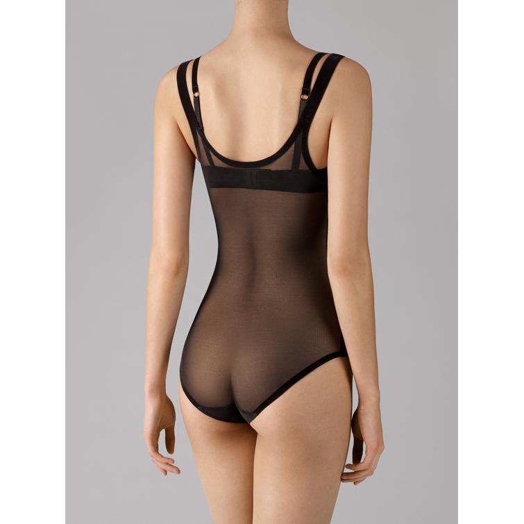 Tulle muotoileva body Musta