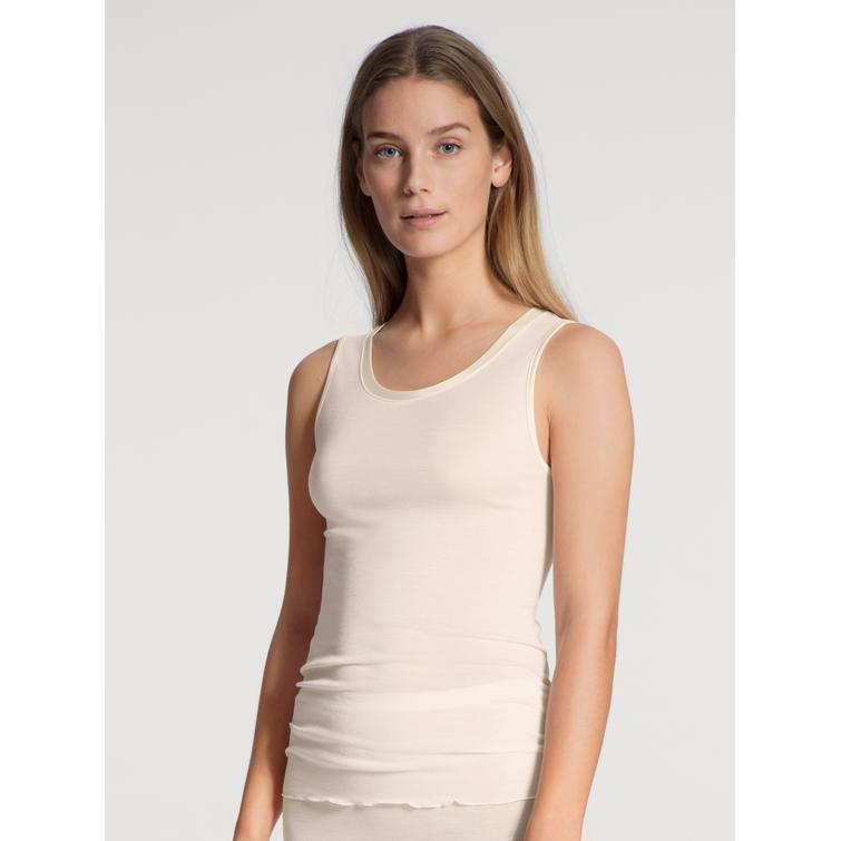 Calida True Confidence майка из смеси шерсти и шелка Light Ivory