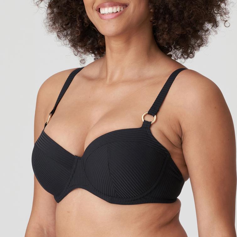 PrimaDonna Swim SAHARA padded balcony bikini top Black