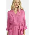 Damella dressing gown with lace Rasberry