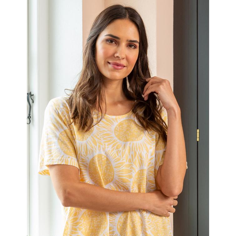 Trof&eacute; bomullsnattlinne Gul