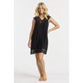 Damella nightdress with lace Black