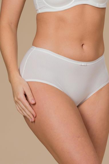 Trof&eacute; Sanna Stripe midi-alushousu Ivory