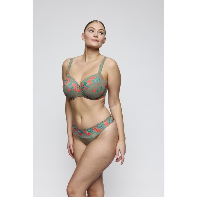CALA LUNA botanique full cup bra, green