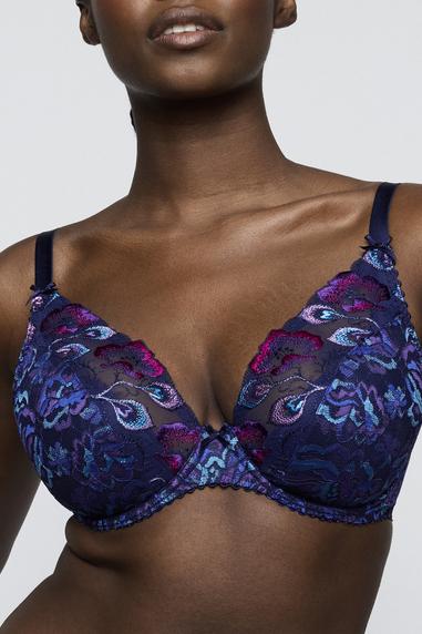 SAN ANGEL half padded plunge bra Water Blue