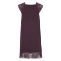 Damella nightdress with lace Plum