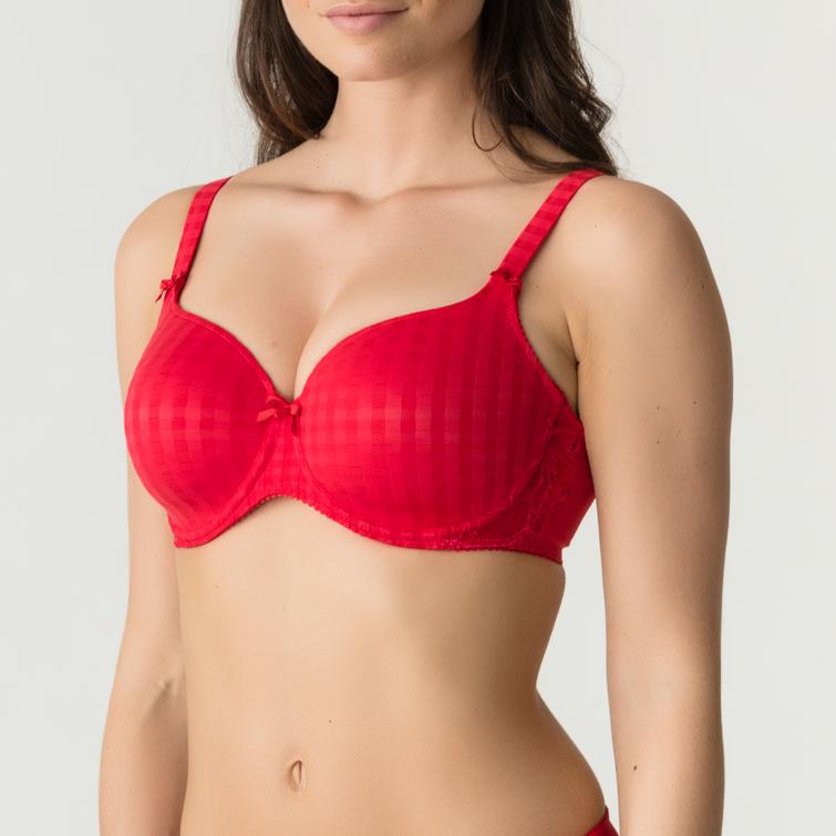 MADISON padded heart shape bra scarlet