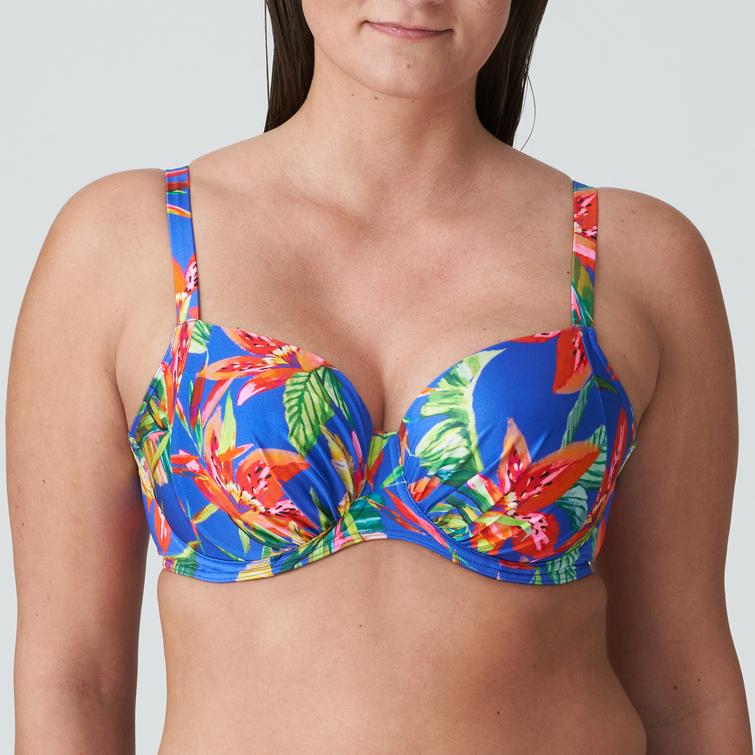 PrimaDonna Swim LATAKIA padded balcony bikini top Tropical Rainforest