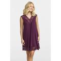Damella nightdress with lace Plum