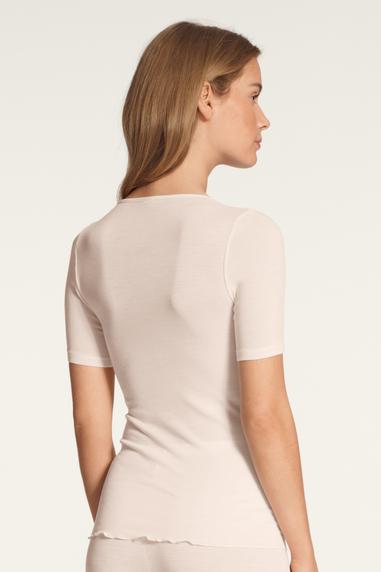 Calida True Confidence t-shirt i ullsilke Light Ivory