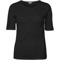 Lady Avenue Pure Silk t-paita Musta