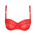 Marie Jo JHANA balconette-bh med vertikala sömmar Fiery Red