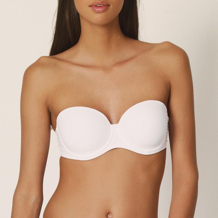 Marie Jo TOM vadderad axelbandsl&ouml;s bh Vit