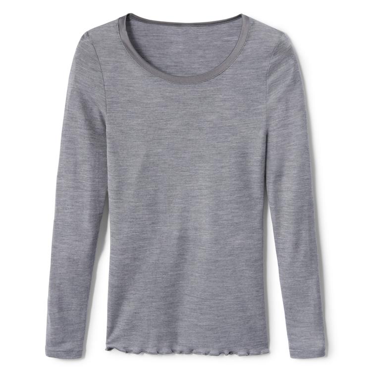 Calida True Confidence woolsilk undershirt Platin Melé