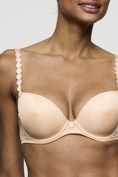 Marie Jo TOM padded plunge bra Peach Whisper
