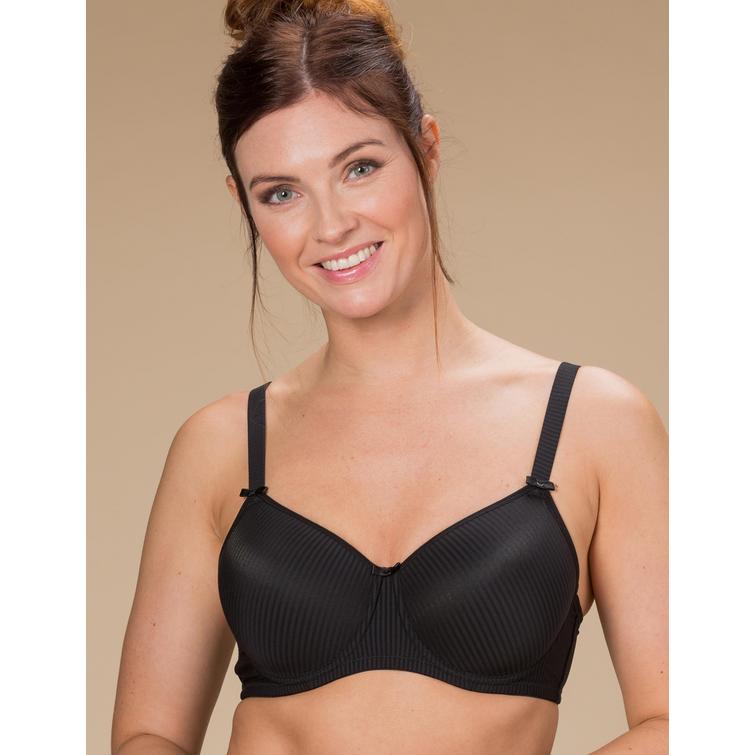 Trofé Sanna Stripe padded bra Black
