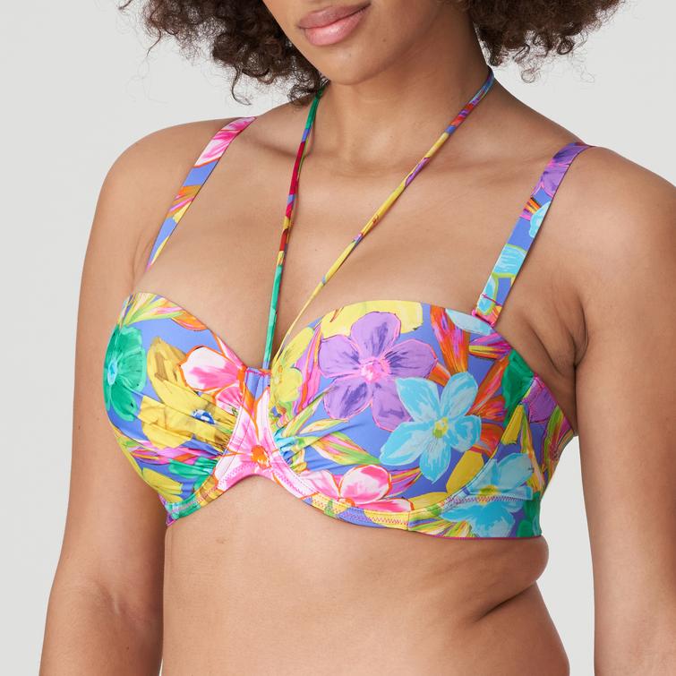 PrimaDonna Swim SAZAN olkaimeton bikiniliivi Blue Bloom