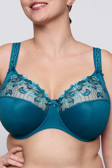 PrimaDonna DEAUVILLE full cup wire bra I-K cups Peacock