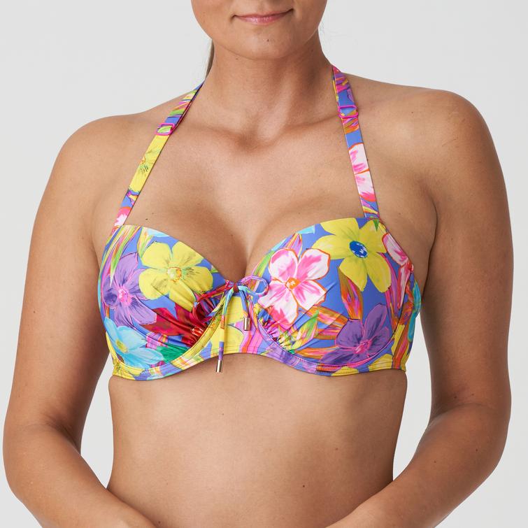PrimaDonna Swim SAZAN padded balcony bikini top Blue Bloom