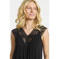 Damella nightdress with lace Black