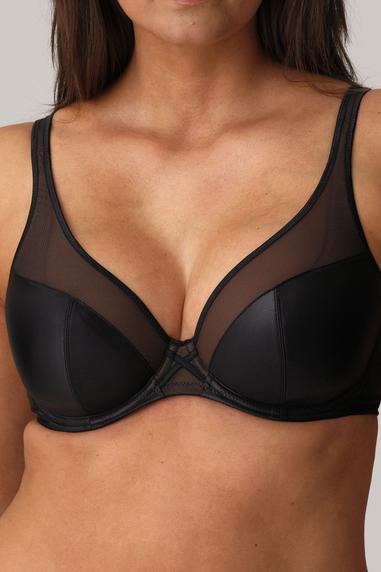 PrimaDonna Twist ZIPOLITE halvvadderad plunge-bh Svart