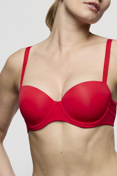Marie Jo LOUIE padded balcony bra True Red